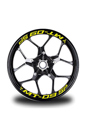 Mt-09 Sp Yazılı 8'li Jant İçi Yazı Sticker Etiket Modeli