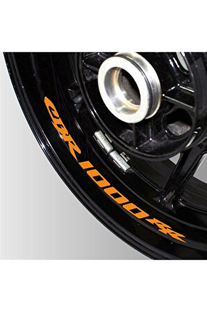 Honda CBR 1000RR Yazılı Turuncu Jant İçi Yazılı Sticker Etiket Modeli