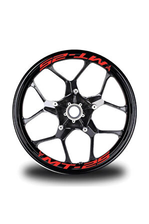 Neon Turuncu Yamaha Mt-25  Yazılı 8Li Jant İçi Yazı Sticker Etiket