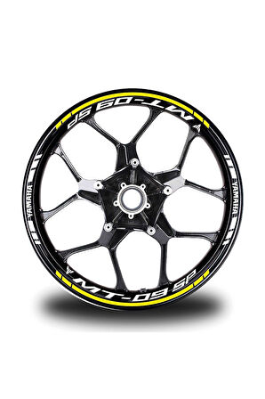 Sarı Yamaha MT 09 SP  Takım Jant Sticker Etiket
