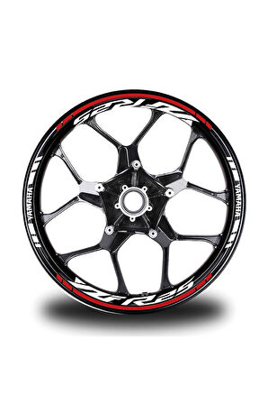 Kırmızı Yamaha Yzf R25 Takım Jant Sticker Etiket