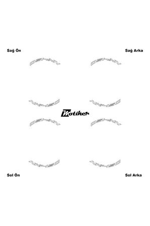 Beyaz CFMOTO 450NK Yazılı 8 Li Jant İçi Yazı Sticker