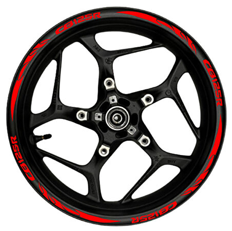 Motosiklet Jant Şeridi Cb125R Uyumlu Kırmızı-Kırmızı Sağ-Sol/Ön-Arka