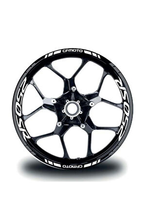 Cfmoto 250sr Jant Sticker Iç & Dış Takım Etiket Modeli Gri - Beyaz