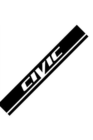 Honda Civic Ön Kaput Şerit Sticker Etiket Modeli