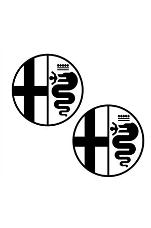 Alfa Romeo Otomobil Yan Kapı Logo Sticker Etiket Modeli