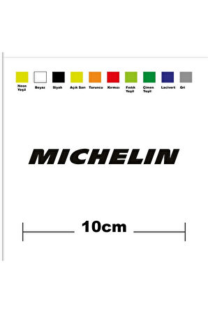 Michelin Sponsor Marka Tek Renk Sticker Etiket