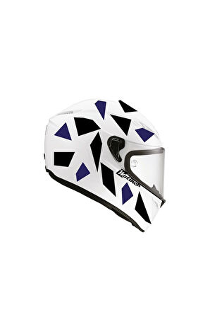 Kare Siyah Mavi Kamuflaj Kask Sticker Modeli 2