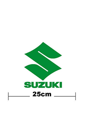 Suzuki Yazı Ve S  Logo Yazı Sticker Etiket Tek Renk