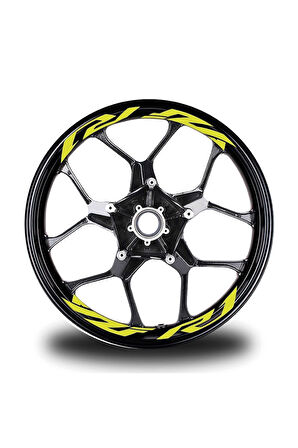 Yamaha Racıng Team Yazılı Neon Sarı Arka Maşa Sticker Etiket Mode