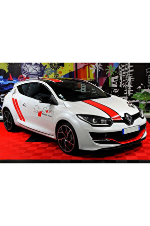 Renault Sport Yazılı Yan Kapı ve Ön Kaput Sticker Etiket Modeli