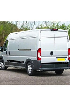 Fiat Ducato Yan Kapı ve Arka Kapı Şerit Sticker Etiket Modeli