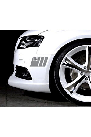 Audi Yan Kapı Logo Ve Yazı Detaylı Sticker Etiket
