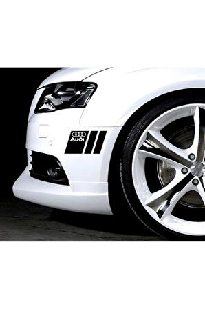 Audi Yan Kapı Logo Ve Yazı Detaylı Sticker Etiket