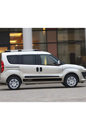Fiat Doblo Ön Yan Kapı ve Arka Kapı Şerit Sticker Etiket Modeli