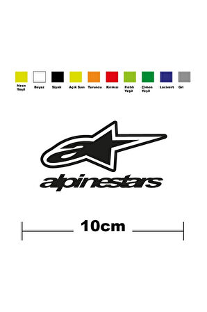 Alpinestars Sponsor Marka Tek Renk Sticker Etiket