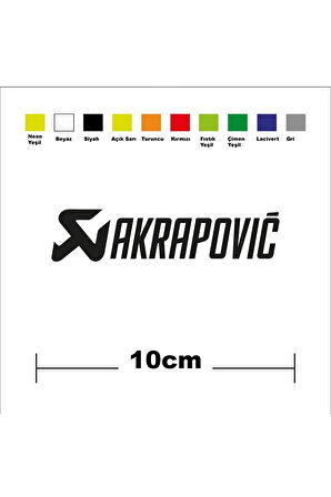 Akrapoviç Sponsor Marka Tek Renk Sticker Etiket