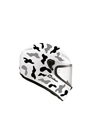 Gri Siyah Kamuflaj Kask Sticker Modeli