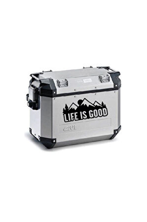 Life Is Good Desenli Motosiklet Çanta Sticker Etiket Modeli