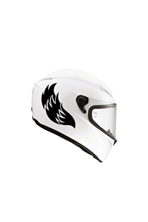 Tek Renk Kanat ( Wing Helmet Stickers ) Kask Sticker Etiket Modeli 3