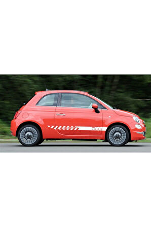 Fiat 500 Yan Kapı Şerit Sticker Etiket Modeli