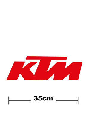 Ktm Logo Yazı Sticker Etiket Tek Renk