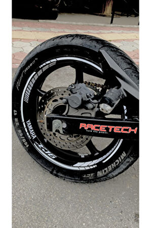 Motosiklet Jant Şeridi Xj6 Yamaha Uyumlu Kırmızı Sağ-Sol/Ön-Arka