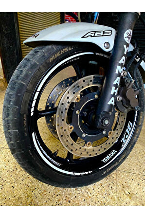 Motosiklet Jant Şeridi Xj6 Yamaha Uyumlu Kırmızı Sağ-Sol/Ön-Arka