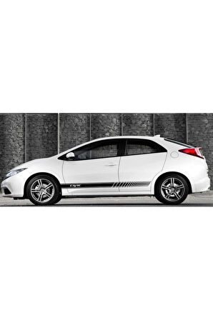 Honda Civic Yan Kapı Yazılı Sticker Etiket Modeli 2