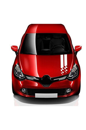 Ön Kaput Şerit Çizgi Sticker Etiket Modeli