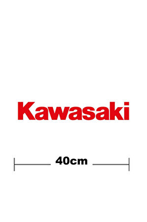 Kawasaki Logo Yazı Sticker Etiket Tek Renk