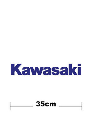 Kawasaki Logo Yazı Sticker Etiket Tek Renk