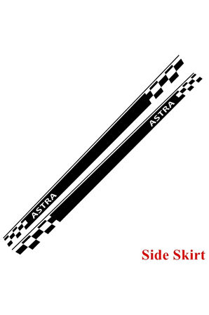 Opel Astra Yan Kapı Sticker Etiket Modeli