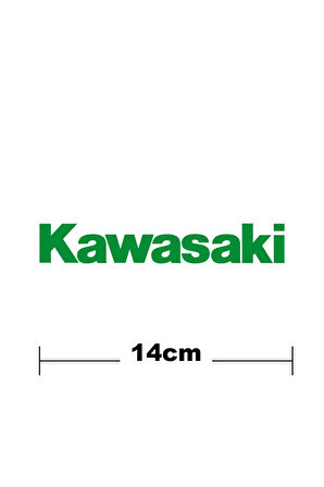 Kawasaki Logo Yazı Sticker Etiket Tek Renk