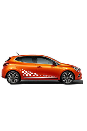 Renault RS Sport Yan Kapı Şerit Sticker Etiket Modeli