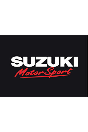 Suzuki Motor Sport Çift Renkli Sticker Etiket Modeli