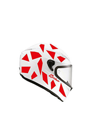 Kare Kırmızı Kamuflaj Kask Sticker Modeli 2
