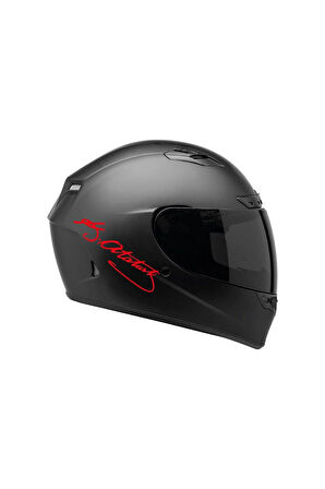 Tek Renk Atatürk Imzalı Kask Sticker Etiket Modeli 20 Cm 2 Adet