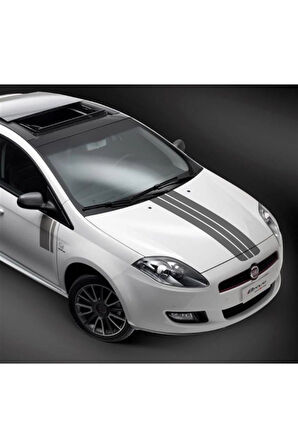 Ön Kaput Ve Ön Kapı Üç Şerit Çizgi Sticker Etiket Modeli