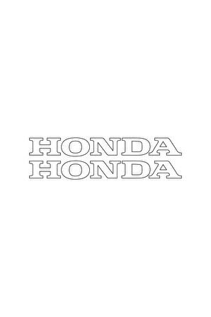 27 Cm Honda Yazılı Mini Sticker Etiket Modeli