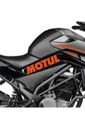 CFMOTO 250 NK Motul Orta Şase Tasarım Motosiklet Sticker Etiket Modeli Turuncu
