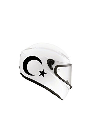 Tek Renk Ay-yıldız(moon-star Helmet Stickers) Kask Sticker Etiket Modeli