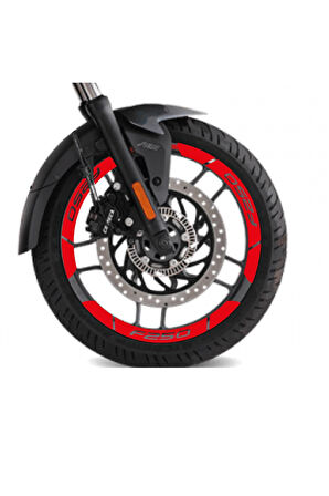 Kırmızı Bajaj F250 Geniş Jant Sticker Etiket Modeli