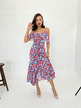 6410 ELBİSE-KIRMIZI