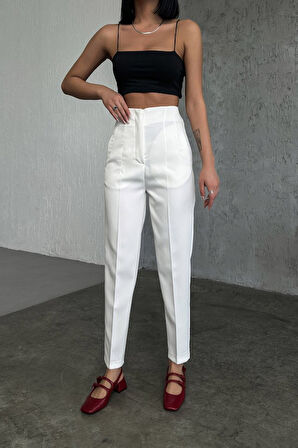 Yüksek Bel Pensli̇ Pantolon