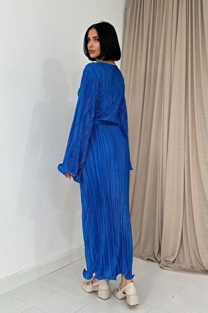 Saks İspanyol Kol Piliseli Elbise