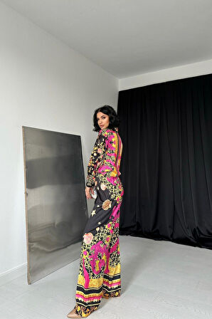 Desenli Gömlek Ve Desenli Pantolon Takım