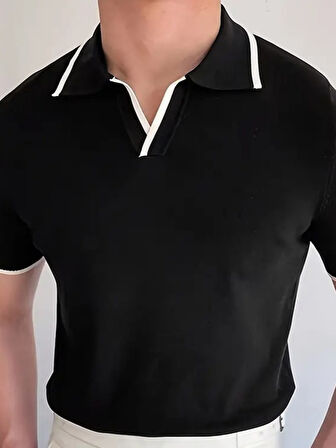 Erkek Uzun Kollu Yakalı Triko Bluz