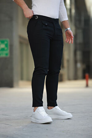 Erkek Bel Toka Detaylı Pileli Pantolon