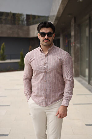 Erkek çizgi Desenli Gömlek